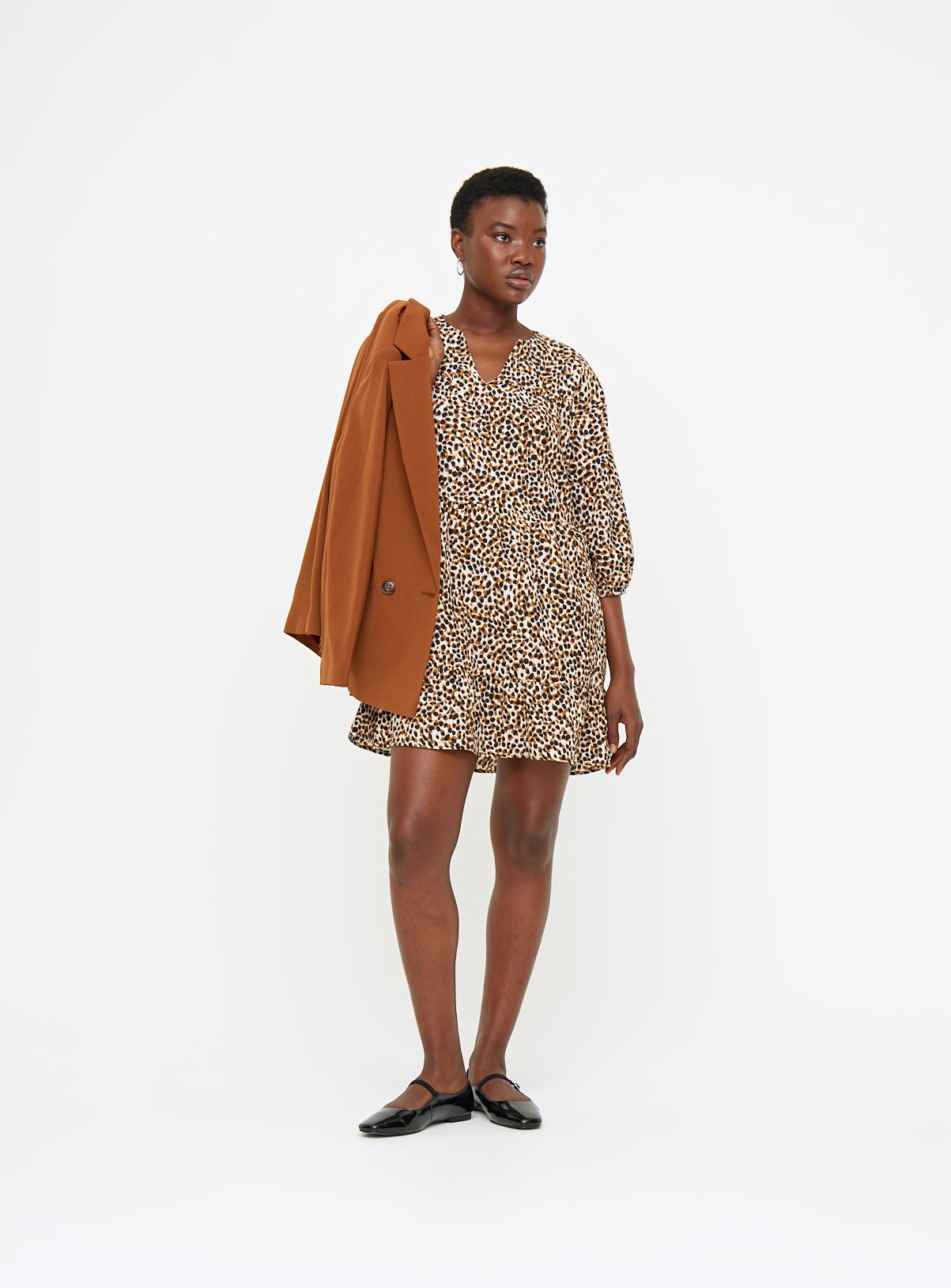 Animal Spot Print Tiered Dress 12 - Image 2 thumbnail
